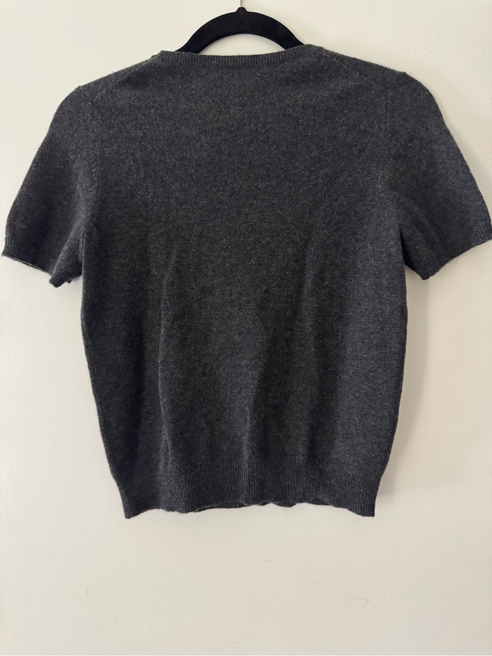 Lauren Ralph Lauren Charcoal Short-Sleeve Cashmere Sweater.size S. Classic - Picture 2 of 4